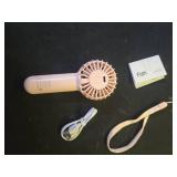 Gaiatop Mini Portable Fan, 3 Speed Powerful Handheld Fan, 2000mAh Battery Operated Cute Design Personal Small Fan, USB Rechargeable Makeup Eyelash Hand Fan Travel Essentials for Women Girls Pink - Ret
