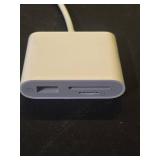 SZHAIYIJIN SD Card Reader for iPhone, Memory Card Reader with USB Camera Adapter Plug and Play Trail Game Camera Viewer Supports SD and TF Card MicroSD Card Adapter for iPad No App Required - Retail: 