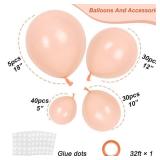 RUBFAC 105pcs Pastel Orange Balloons Peach Balloons Garland Arch Kit Different Sizes 1812105 Inches, Light Orange Balloons for Baby Shower Birthday Gender Reveal Party Decor - Retail: $9