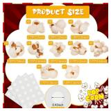 Pajean 60 Packs Popcorn Stickers Mini Accents Fake Popcorn Various with 60 Packs Glue Point Dots Decorations for Classroom Blackboard Bulletin Board Wall School - Retail: $10