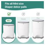 Diaper Pail Refills Compatible with DEKOR MINI, 30percent Extra Thick, Leak-Proof, Durable, Holds Up to 660 Diapers, Easy to Use for Babys Diaper Disposal - Retail: $5