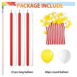 83 PCS Giant Popcorn Balloons Popcorn Theme Party Decorations Movie Night Red and Yellow Balloons Backdrop for Carnival Circus Decor Birthday Baby Shower Bridal Wedding Supplies