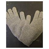 Temple Spring Exfoliating Glove, Rayon Bamboo Exfoliating Body Scrubber, Loofah Washcloth, Exfoliate Loofa Shower Scrubber, Body Exfoliator Scrub, Shower Loofah Bath Sponge - Grey XL - Retail: $5