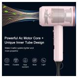 slopehill Professional Ionic Hair Dryer, Powerful 1800W Fast Drying Low Noise Blow Dryer with 2 Concentrator Nozzle 1 Diffuser Attachments for Home Salon Travel (Pottery Pink and Rose Gold) - Retail: 
