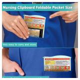 Nursing Clipboard Foldable Clipboard Medical: Edition Cheat Sheets Aluminum 3 Layers Foldable Clipboards Nursing Pocket Size Profile Clip Nurse Clipboards Notepad for Nurses Students and Doctors - Ret