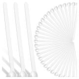 Honeydak 132 Teaspoon Micro Scoops 150 Milligram Mini Measuring Spoons Tiny Little Plastic Scoop for Measuring Cosmetics, Powders, Glitter and Seasoning(White, 32 Pieces) - Retail: $5