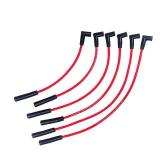 A-Team Performance - 8.0 mm Red Silicone Spark Plug Straight Boot 6 Wires, Coil-in-Cap HEI Design System - Compatible With AMCJEEP 199, 232, 252, 258, 282 - Retail: $43