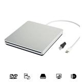 External CD DVD Drive USB C USB 3.0 Slot in Type C Burner Portable Slim DVD CD RAM Writer Reader for iMac Notebook Laptop Desktop Support Mac os Win 7 Win8 Win10 (Sliver) - Retail: $36