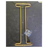 uxcell Gold Stainless Steel Under Cabinet Wine Glass Rack, 1pcs 10-Inch Stemware Hanging Rack, Dust Resistant, Adjustable, 260mm x 110mm x 30mm, Home Use - Retail: $10