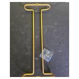 uxcell Gold Stainless Steel Under Cabinet Wine Glass Rack, 1pcs 10-Inch Stemware Hanging Rack, Dust Resistant, Adjustable, 260mm x 110mm x 30mm, Home Use - Retail: $10