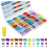 330PCS Car Fuses Assortment Kit, Upgraded Blade Fuses Automotive - Standard and Mini and Low Profile Mini Fuse (2A3A5A7.5A10A15A20A25A30A35A40A), cooclensportey Mixed Auto Fuse for Car, RV, Boat - Ret