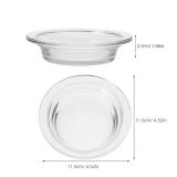 Kichvoe Replacement Oil Warmer Dish: 4.5in Aromatherapy Lamp Tray Wax Melt Liner Round Glass Oil Pan Heaters Dish Candle Warmer Bowl Plate Electric Lamp Wax Tray - Retail: $10
