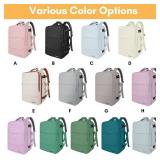 Taygeer Backpack for Women, College Backpack with Laptop Compartment and Shoe Pouch, 35l Travel Laptop Mochila Carry On Luggage, Airline Approved Personal Item Bag For Weekender Gym Hiking, Khaki Whit