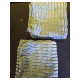 MIULEE Pack of 2 Corduroy Decorative Throw Pillow Covers 18x18 Inch Soft Boho Striped Pillow Covers Modern Farmhouse Home Decor for Summer Coastal Sofa Living Room Couch Bed Coastal Blue - Retail: $14