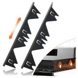 Stainless Steel Stove Gap Covers (2PCS),Stove Gap Filler,Range Trim Kit,Stove Guard for Kitchen Oven Gap Between Stovetop and Counter,Easy Clean Heat Resistant,Adjustable Length 13.8ftft to 27.5ftft,B