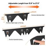 Stainless Steel Stove Gap Covers (2PCS),Stove Gap Filler,Range Trim Kit,Stove Guard for Kitchen Oven Gap Between Stovetop and Counter,Easy Clean Heat Resistant,Adjustable Length 13.8ftft to 27.5ftft,B