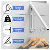 Hleelomi Clothes Drying Rack for Laundry Room Organization,Foldable Over The Door Drying Racks for Saving Space, 1 Hanger White - Retail: $69