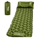 HiiPeak Sleeping Pad for Camping- Ultralight Inflatable Sleeping Mat with Built-in Foot Pump and Pillow, Upgraded Compact Camping Air Mattress for Tent, Backpacking, Hiking - Retail: $35