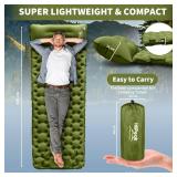 HiiPeak Sleeping Pad for Camping- Ultralight Inflatable Sleeping Mat with Built-in Foot Pump and Pillow, Upgraded Compact Camping Air Mattress for Tent, Backpacking, Hiking - Retail: $35