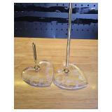Outus 2 Pcs Wedding Pens Set for Guest Book Acrylic Heart Pen Holder Stand with Gold Pen for Wedding Bridal Engagement Guests Book Ceremony Valentines Favor Missing Pen - Retail: $23