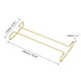 uxcell Gold Stainless Steel Under Cabinet Wine Glass Rack, 1pcs 10-Inch Stemware Hanging Rack, Dust Resistant, Adjustable, 260mm x 110mm x 30mm, Home Us MISSING BOLTS - Retail: $10