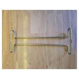 uxcell Gold Stainless Steel Under Cabinet Wine Glass Rack, 1pcs 10-Inch Stemware Hanging Rack, Dust Resistant, Adjustable, 260mm x 110mm x 30mm, Home Us MISSING BOLTS - Retail: $10