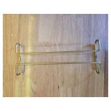 uxcell Gold Stainless Steel Under Cabinet Wine Glass Rack, 1pcs 10-Inch Stemware Hanging Rack, Dust Resistant, Adjustable, 260mm x 110mm x 30mm, Home Us MISSING BOLTS - Retail: $10