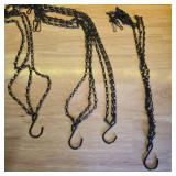 Flower Pot Chain 24 Inch Hanging Flower Basket Galvanized Replacement Chain 3 Point Garden Plant Hanger (4pcs(Black)) - Retail: $15