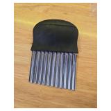 JAYVAR Crinkle Cutter, French Fry Cutter for Potatoes Stainless Steel Potato Carrot Chip Vegetable Crinkle Wavy Slicer - Retail: $12