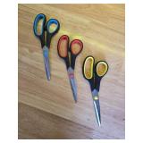 Multi-Color Comfort Grip Scissors Set of 3 - Retail: $12