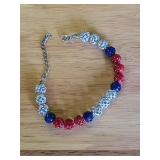 Patriotic Crystal Disco Ball Bracelet - Retail: $15