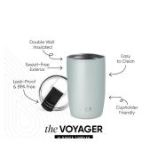 Simple Modern Travel Coffee Mug Tumbler with Flip Lid | Reusable Insulated Stainless Steel Cold Brew Iced Coffee Cup Thermos | Gifts for Women Men Him Her | Voyager Collection | 12oz | Sea Glass Sage 