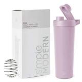 Simple Modern Stainless Steel Shaker Bottle with Ball 24oz | Metal Insulated Cup for Protein Mixes  Shakes and Pre Workout | Rally Collection | Lavender Mist - Retail: $43