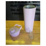 Simple Modern Stainless Steel Shaker Bottle with Ball 24oz | Metal Insulated Cup for Protein Mixes  Shakes and Pre Workout | Rally Collection | Lavender Mist - Retail: $43