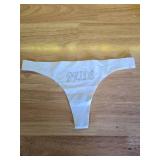 White Rhinestone Bride Thong Medium  - Retail: $15