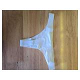 White Rhinestone Bride Thong Medium  - Retail: $15