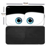 Gven- The Original Car Eyes Windshield Sun Shade 2025 Windshield Cover Automotive Interior Sun Protection Front Sun Visor Protector Blocks UV Rays Keep Your Vehicle Cool (Black, L) - Retail: $13