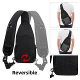 Peicees Sling Bag Crossbody Backpack For Men Women Hiking Waterproof Travel Shoulder Bags For Man Daypack Lightweight (Black) - Retail: $17