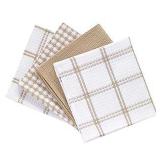 T-fal Textiles 24359 4-Pack Cotton Flat Waffle Dish Cloth  Sand - Retail: $31
