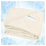 PetAmi Premium Cooling Dog Blanket | Lightweight Fluffy Pet Throw Blanket Bed Cover for Dogs, Cat, Puppies | Pet Blanket Furniture Protector Couch Sofa | Reversible Fuzzy Cozy | 29x40, Beige Latte - R