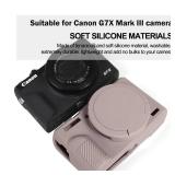 Easy Hood Case for Canon Powershot G7 X Mark III Digital Camera, Soft Silicone Protective Cover with Removable Lens Cover for Canon Powershot G7X Mark III DSLR Camera (Tiffany Pink) - Retail: $15