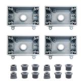 YXX-TECH Single-Gang Electrical Outlet Box,Suitable 12-Inch or 34-Inch Electrical Conduit Weatherproof Outdoor Outlet Box,UL Listed,Plastic Junction Box Outlet?4PCS? - Retail: $25