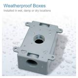 YXX-TECH Single-Gang Electrical Outlet Box,Suitable 12-Inch or 34-Inch Electrical Conduit Weatherproof Outdoor Outlet Box,UL Listed,Plastic Junction Box Outlet?4PCS? - Retail: $25