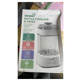 GROWNSY Bottle Sterilizer and Dryer, Compact Electric Steam Baby Bottle Sterilizer (Esterilizador de Biberones), Bottle Sanitizer for Baby Bottles, Pacifiers, Pump Parts - Retail: $60