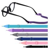 Oudain 6 Pack Adjustable Kid Eyeglass Strap Eyeglass Band Sports Glasses Strap (Multi Color) - Retail: $7
