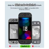 2 Pack Screen Protector Compatible with Nintendo Switch 2 (2025) (30s Installation), TRANSNOVO Tempered Glass Switch2 Accessories, HD Clear, Anti Glare, 9H Hardness, Scratch-proof, Bubble Free (HD Cla