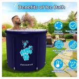Jasonwell Ice Bath Tub for Athletes - Heavy Duty Cold Water Therapy Plunge Tub Ice Pod for Recovery Portable Ice Barrel Plunge Pool for Outdoor Inflatable Hot Tub Bathtub at Home for Adults