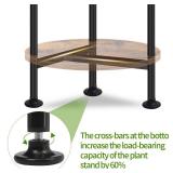 Plant Stand Indoor Outdoor, 2 Tier Plant Stands for Indoor Plants, Indoor Plant Stands with Wood Tray, 30ftft Tall Flower Stand for Living Room Balcony Deck - Retail: $1,793