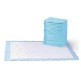 Amazon Basics Dog and Puppy Pee Pads with 5-Layer Leak-Proof Design and Quick-Dry Surface for Potty Training, Standard Absorbency, X-Large, 28 x 34 Inch - Pack of 60, Blue and White - Retail: $25