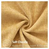 MIULEE Pack of 2 Couch Throw Pillow Covers 20x20 Inch Soft Gold Chenille Pillow Covers for Sofa Living Room Solid Dyed Pillow Cases - Retail: $21